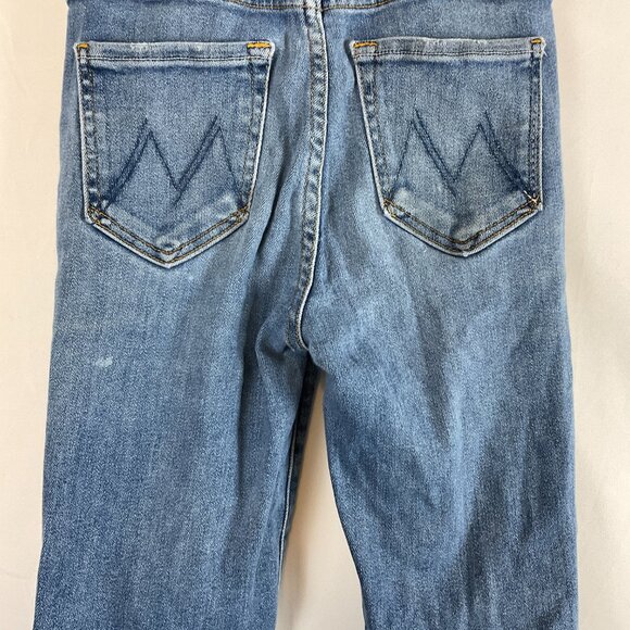Mother The Hustler Ankle Fray Jeans 24 Blue - Picture 10 of 14